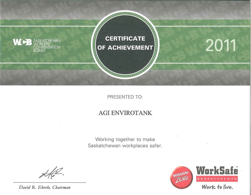 WCB - Certificate of Achievement - 2011